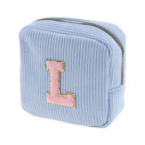 Letter L Pattern Makeup Bag for Travel Blue